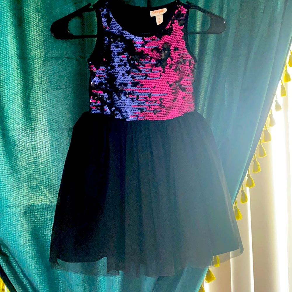 Toddler girl sequin dress pink and purple.